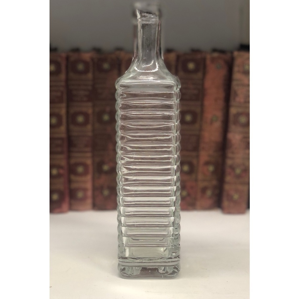 VINTAGE Square Ribbed Bottle/Vase - Picture 1 of 6
